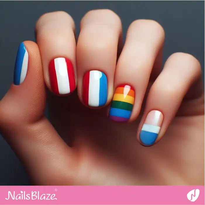 Simple All-Rainbow Nails | Pride | LGBTQIA2S+ Nails - NB2029